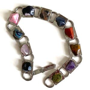 Sweet vintage bracelet with semiprecious stones